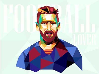 Lionel Andrés Messi adobe illustrator colors design footbal geometric graphic design graphicdesign illustration messi player shape soccer vector