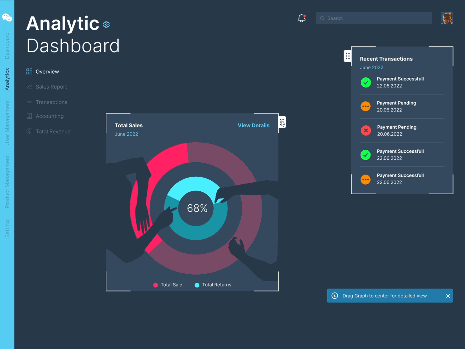 Light Application for Web analytics animation app chart creative dark theme dashboard design drag grapg ideas interaction motion graphics new page report ui uiux ux web app