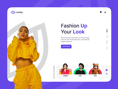 LookUp E-Commerce Landing page cloth e commerce fashion landing page trending ui uiux ux webpage website