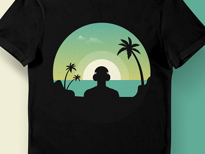 Summer + Beach + Music ❤️ adobe illustrator beach design graphic design illustration music summer tshirt ui ux vector
