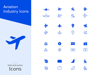 Aviation Industry | Icon set adobe illustrator aeroplane icons airline airlines icons aviation industry icons creative design graphic design graphicdesign icon icon set icons illustration illustrator icon ui uiux ux vector