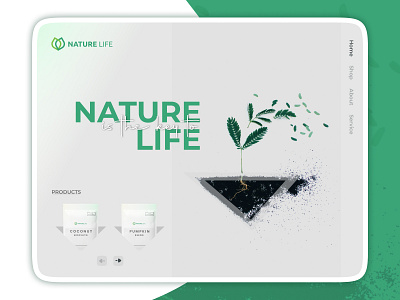 Product Landing Page branding design green landingpage life logo nature product trending ui ux webdesign