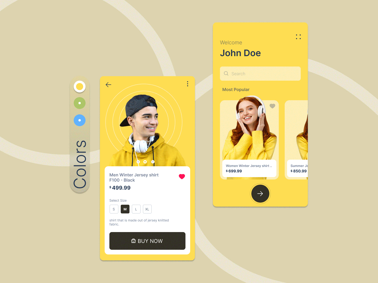 Mobile App Color Themes Concept animation app branding cloth colors design ecommerce icons illustration mobile motion graphics onboarding online products screen themes trending ui vector visuals