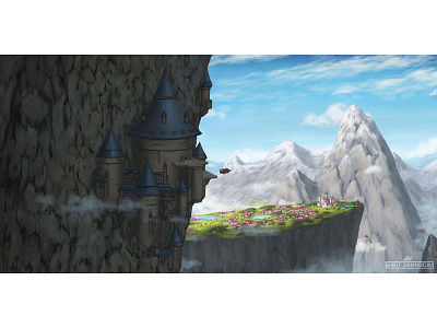 castle above the clouds 3 artwork background castle digitalpainting environment fantasy medieval