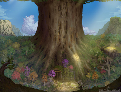 hidden gate anime artwork background digitalpainting environment fantasy