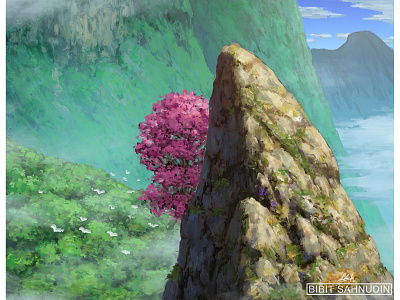 mountain wind artwork background digitalpainting environment fantasy mountain