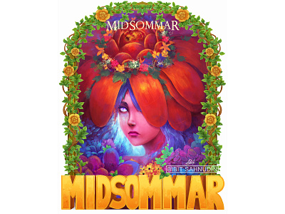 Midsomar fanart artwork digitalpainting environment fantasy illustration logoillustration merchandise midsommar