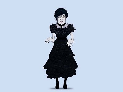 Wednesday Addams addams digital drawing digital illustration illustration miercoles netflix wendnesday