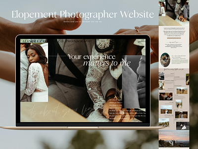 Elopement Photographer Website branding design graphic design photography website typography web design website