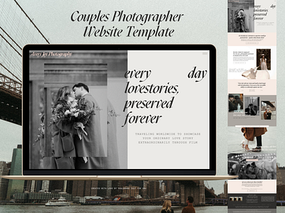 Couples Photographer Website Template branding design graphic design photography website typography web design website