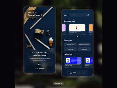 CourseMania app app design appui clean course app design courseapp coursemania design graphic design illustration logo minimal ui uiux uiuxdesign uiuxdesigner ux webui