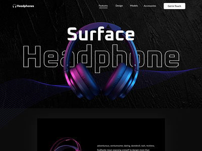 Headphone web design