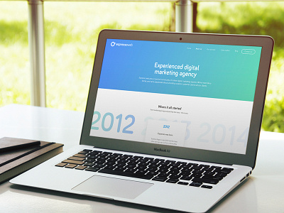 Espresso Website branding gradient header timeline ui website