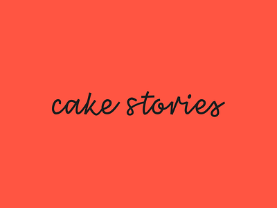 Cake Stories Logo brand identity branding handwritten logo logo design logotype signature typography visual identity