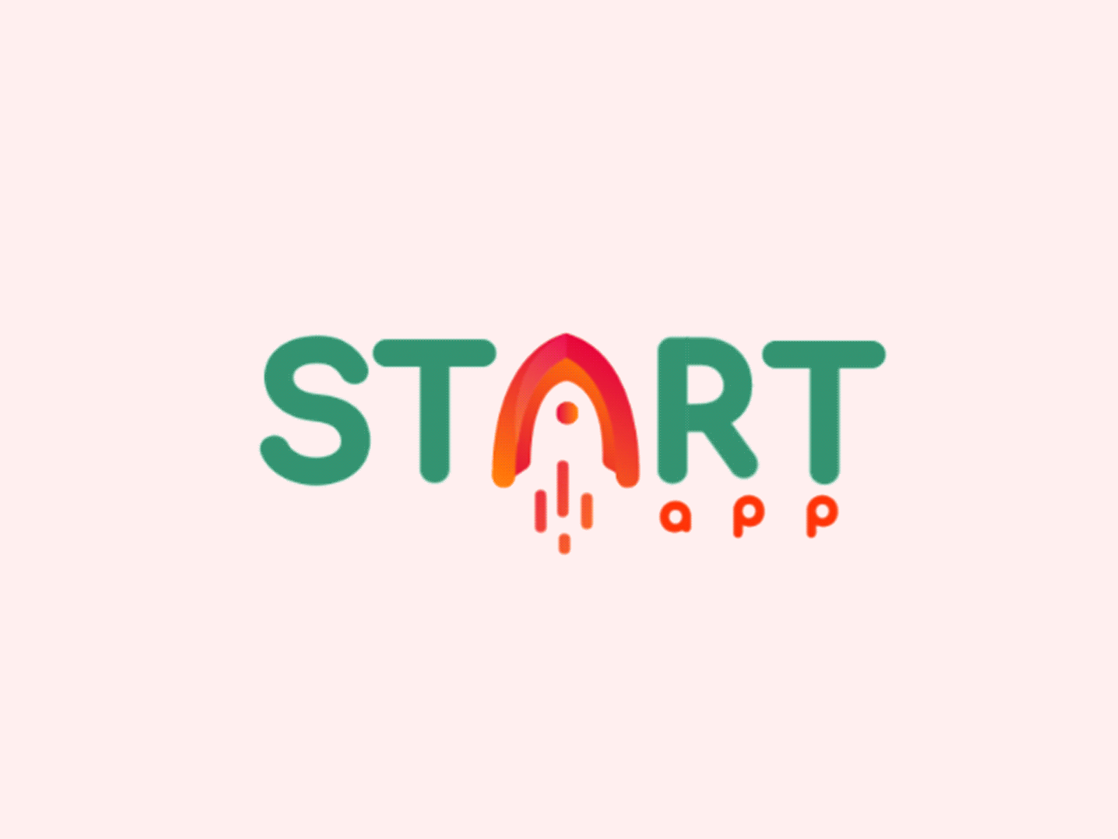 startapp logo animation animation animation 2d brand calligraphy design identity illustration logo motion rocket startapp typographi typography