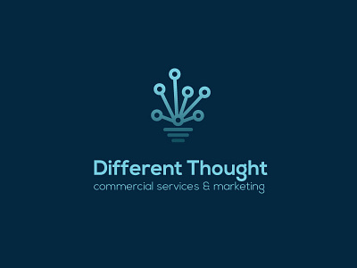 Different Thought logo commercial logo marketing service thought