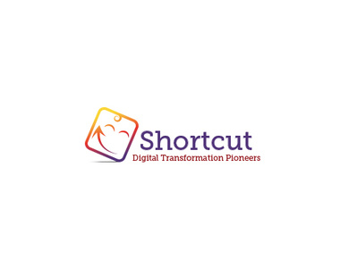 shortcut logo advertisement agency brand company digital digital advertising happy logo shortcut shortcut logo