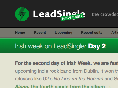 Green for St. Patrick’s Day beige campaign green header irish leadsingle st. patricks day