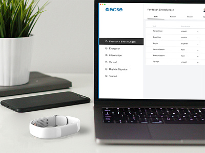 Ease - more security for your company data ease security student ui ux wearable