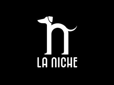 La Niche black branding design dog graphic design hot dogs logo restaurant visual identity white
