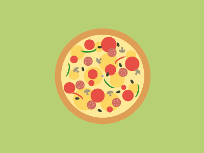 Pizza cheese food illustration motion design muschroom peperoni pepper pizza tomato vector