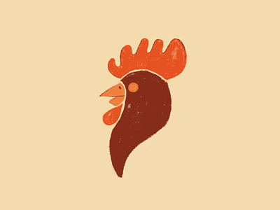 French restaurant design french icon illustration rooster