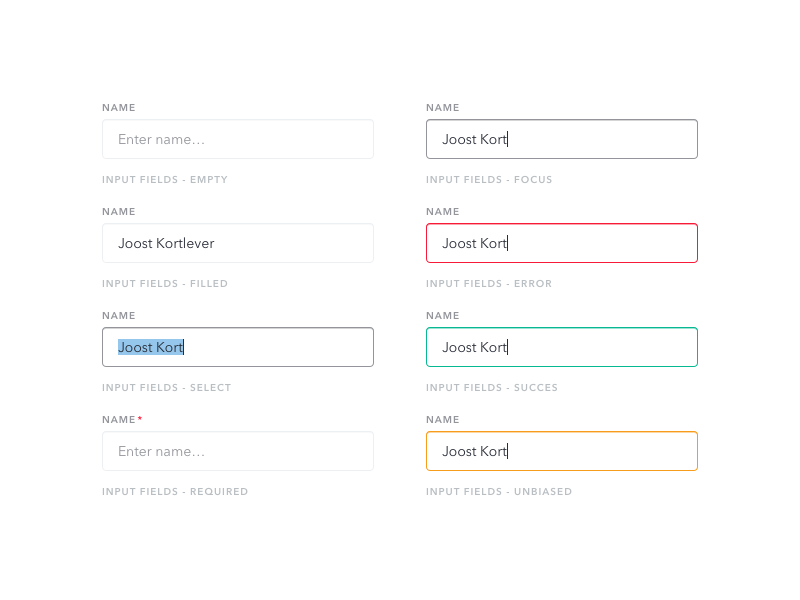 Sneak peek #2: Input fields by Tim Lichtenberg on Dribbble