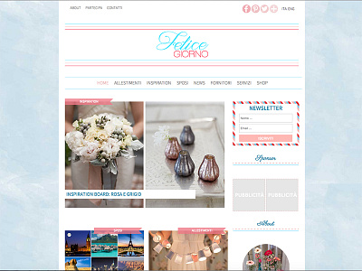 Felicegiorno - Italian wedding blog web design wedding wordpress