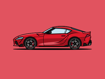 Toyota Supra design illustration