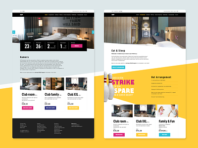 HUP Hotel black bowling design fit hotel hup lifestyle spare sport strike ui userinterfacedesign ux web website yellow