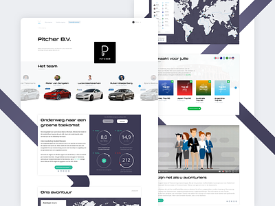 Landing page - Business lease adventure business car car lease design graphic infographic lease map playlist route sketch spotify ui ux vector web website world