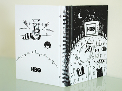 HBO Notebook bear bird bunny forest fox hbo hedgehog nature raccoon skunk wild animals