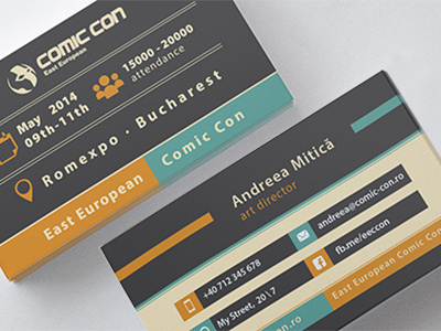 Comic Con 2014 Business Card branding business card comic con design east european comic con graphic design identity