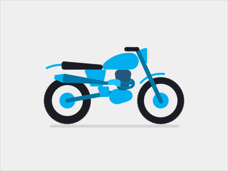 motorcycle animation bike cycle flat gif illustration motion motorbike motorcycle racing speed vector