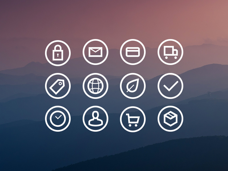 Narrative Icons e-com icons web