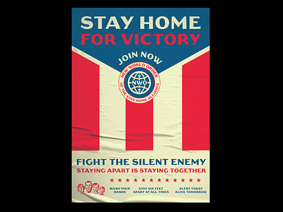 Stay Home america brand enemy identity logo new world order packaging poster poster art print typogaphy typography typography logo vintage war