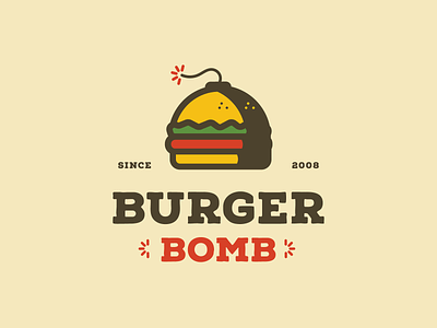 Burger Bomb badges bomb branding branding design custom type food truck hamburger identity illustration logo packaging pattern print print design restaurant branding typography