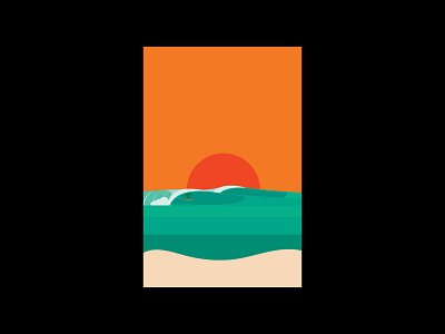 Surfs up brand brand identity branding illustration logo print sunset sunsets surfer surfing typography ui wave wave logo waves