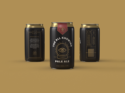 Ancient Order Brewery - Adobe Live 3d adobe art badges beer branding can gold identity illustration jay master design logo package packaging sword typography