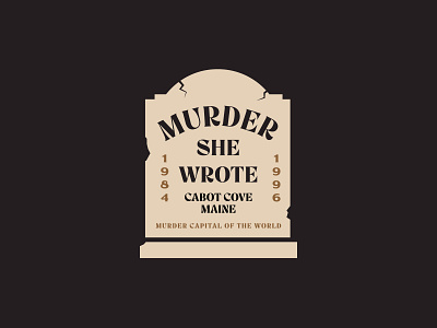 Murder She Wrote badges branding identity illustration jay master design logo packaging print tombstone tv show typography