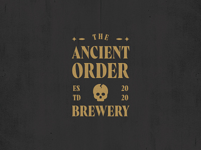 Ancient Order ancient beer branding branding design brewery can icon identity illustration jay master design logo old print skull typography