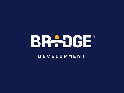 Bridge brand branding bridge connection custom type development jay master design logo people print realestate sun