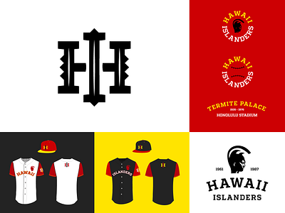 Hawaii Islanders badges baseball baseball bat branding branding design hawaii honolulu identity jay master design monogram monograms packaging typography