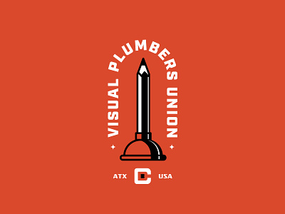 Visual Plumbers Union branding branding design illustration pencil plumber plunger podcast print stars typography