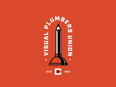 Visual Plumbers Union branding branding design illustration pencil plumber plunger podcast print stars typography