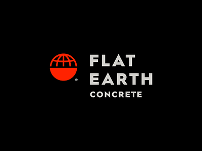 Flat Earth Concrete badges brand branding concrete construction earth flat earth globe identity illustration jay master design logo packaging print typography