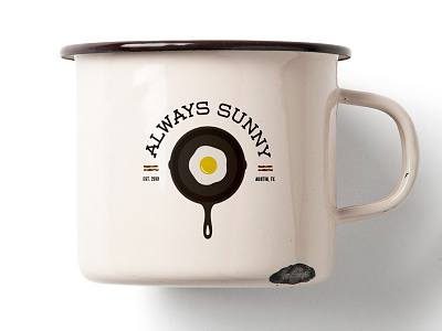 Always Sunny Cup always sunny branding breakfast cup egg graphic design identity illustration logo typography