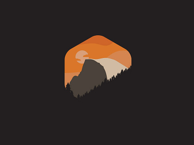 Yosemite Half Dome alphabet badge design graphic graphic design half dome illustration logo nature yosemite
