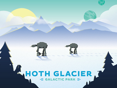 Hoth Glacier - v2 alphabet design graphic graphic design icon identity illustration logo star wars typography vector