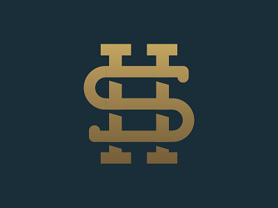 SH Monogram alphabet custom type design graphic graphic design icon identity illustration logo typography vector